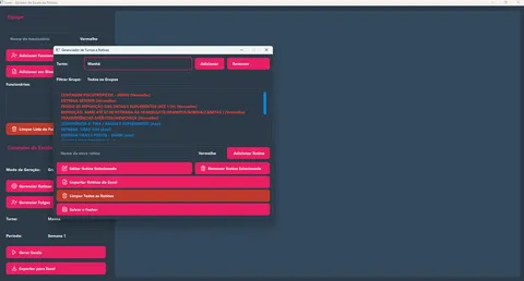Configuração de regras de rodízio
