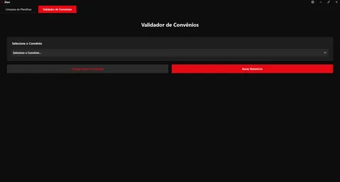 Aba Validador de Convênios