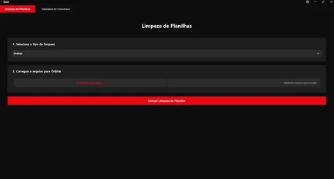 Limpeza configurada para um convênio específico